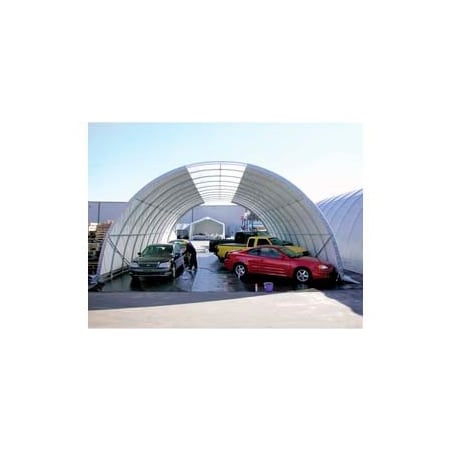 Clearspan Freestanding Poly Building 26'W x 12'H x 48'L Green PB00594R4N